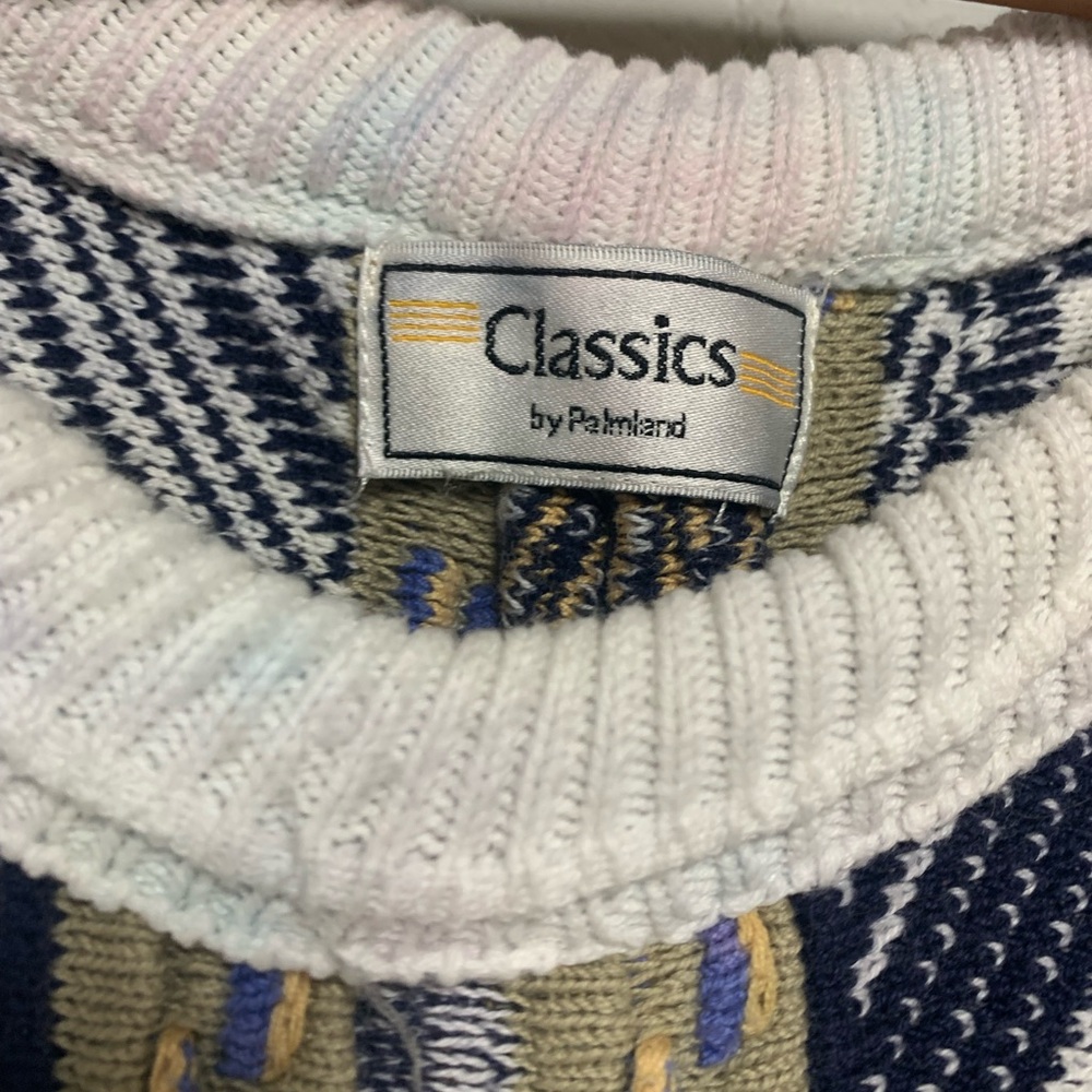 Vintage Classics by Palmland Multicolor Patterned Sweater Size XL - Picture 3 of 5